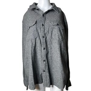 Old Navy Black Jack Regular Fit Button Down Warm Shirt Grey Size XXL